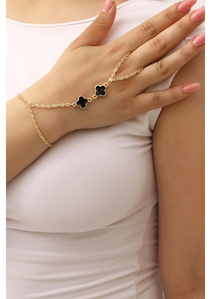 Pınkmark Kadın Gold Ikili Siyah Charm Şahmeran Bileklik PMBLK255006 fiyatları