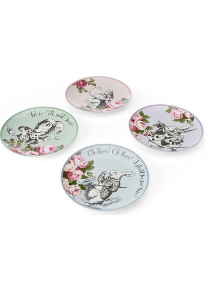 x V&a Alice In Wonderland Porselen Fine China 21CM Pasta Tabak Seti 4lü fiyatları