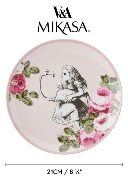 x V&a Alice In Wonderland Porselen Fine China 21CM Pasta Tabak Seti 4lü modelleri
