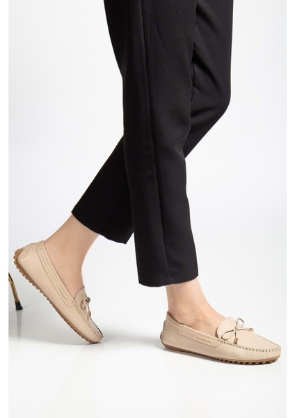 Kadın Hakiki Deri Klasik Loafer - Bej fiyatları