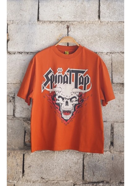 Spinal Tap Retro Rock Oversize Unisex Kısa Kol Turuncu T-Shirt