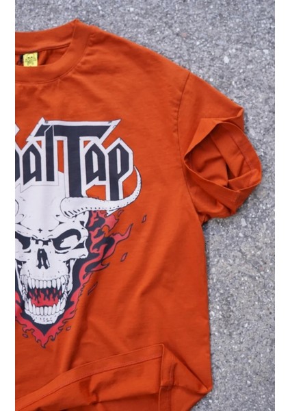 Spinal Tap Retro Rock Oversize Unisex Kısa Kol Turuncu T-Shirt