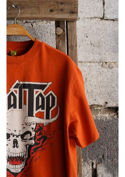 Spinal Tap Retro Rock Oversize Unisex Kısa Kol Turuncu T-Shirt