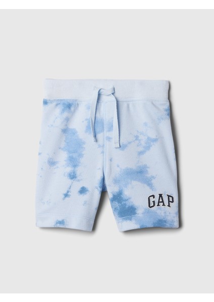 Erkek Bebek Mavi Gap Logo Pull-On Fransız Havlu Kumaş Şort