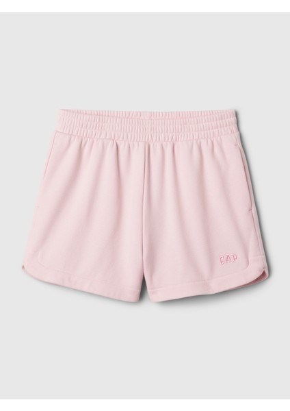 Kız Çocuk Pembe Mini Gap Logo Sweat Şort