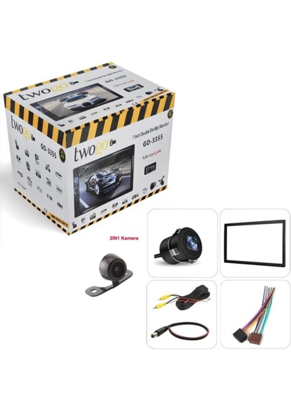 9'' Araç Ekran Teyp Carplay QLED Bt USB Fm Aux Twogo GO-İ9009AHD R6
