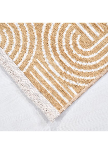 Crea Halı Rana 6113S Sarı Yazlık Halı Kaydırmaz Taban Renkli Yıkanabilir Dokuma Kilim fırsatları