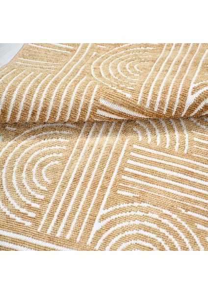 Crea Halı Rana 6113S Sarı Yazlık Halı Kaydırmaz Taban Renkli Yıkanabilir Dokuma Kilim indirimleri