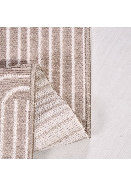 Crea Halı Rana 6111S Bej Yazlık Halı Kaydırmaz Taban Renkli Yıkanabilir Dokuma Kilim fırsatları