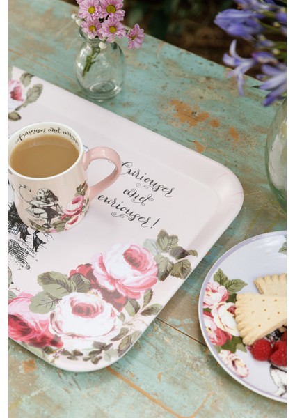 x V&a Alice In Wonderland Melamin Servis Tepsisi 43X32CM