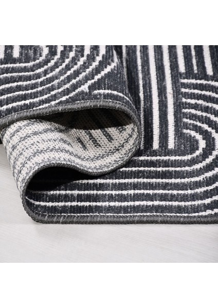 Crea Halı Rana 6116S Antrasit Yazlık Halı Kaydırmaz Taban Renkli Yıkanabilir Dokuma Kilim modelleri