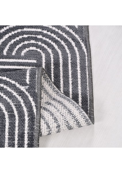 Crea Halı Rana 6116S Antrasit Yazlık Halı Kaydırmaz Taban Renkli Yıkanabilir Dokuma Kilim fırsatları