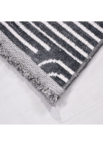 Crea Halı Rana 6116S Antrasit Yazlık Halı Kaydırmaz Taban Renkli Yıkanabilir Dokuma Kilim indirimleri