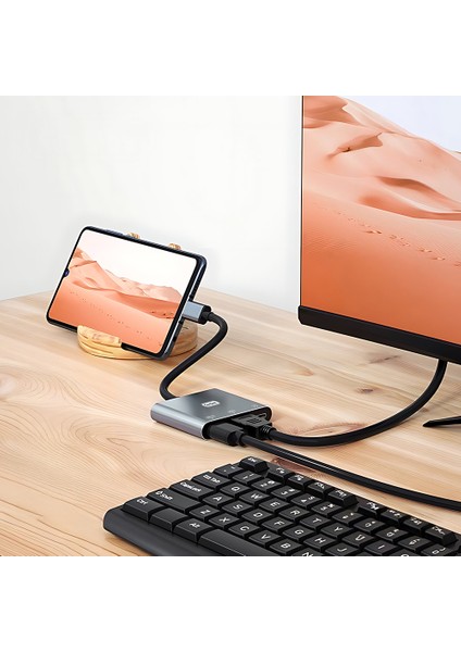 Go Des GD-8287 Type-C To Hdtv 3 In 1 Dönüştürücü Adaptör