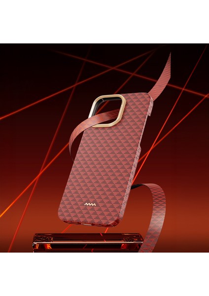 iPhone 16 Pro Max Kılıf M-Safe Uyumlu Raptic Aramid Skin Origin Serisi Kapak Kırmızı fırsatları