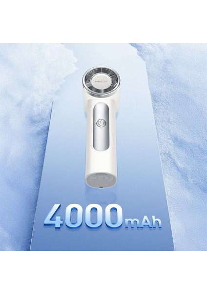 RLS-F07 Dijital LED Göstergeli 6 Kademeli Mini Soğutucu El Fanı Beyaz fırsatları