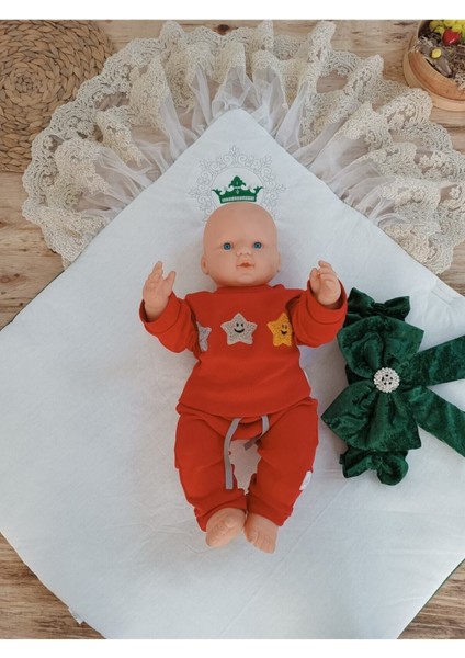 Dantelli Taçlı Bebek Kundağı Unisex Bebek Dış Kundak Battaniyesi Hastane Çıkışı Mevlütlük Kundak indirimleri