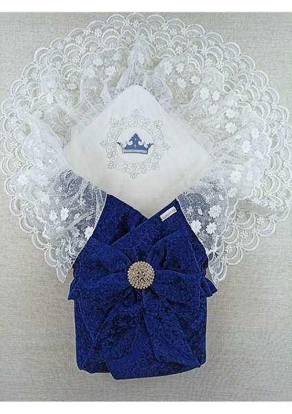 Dantelli Taçlı Bebek Kundağı Unisex Bebek Dış Kundak Battaniyesi Hastane Çıkışı Mevlütlük Kundak fiyatları