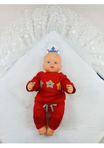 Dantelli Taçlı Bebek Kundağı Unisex Bebek Dış Kundak Battaniyesi Hastane Çıkışı Mevlütlük Kundak fırsatları