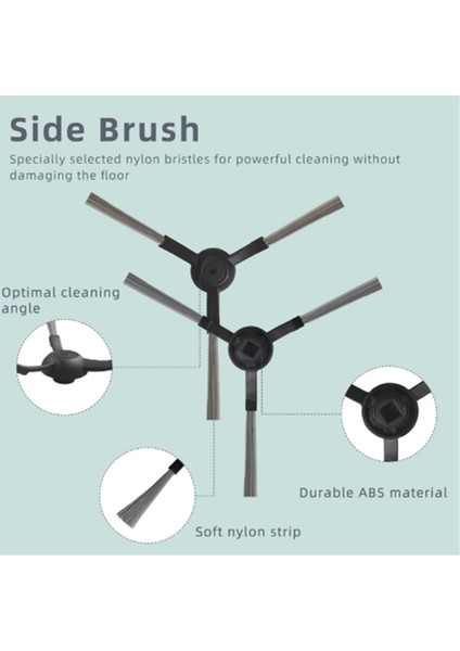 Karcher Rcv 3 Elektrikli Süpürge Aksesuarları Için 14 Adet Ana Yan Fırça Mop Filtre Ultra Dayanıklı Aksesuarlar (Yurt Dışından) modelleri