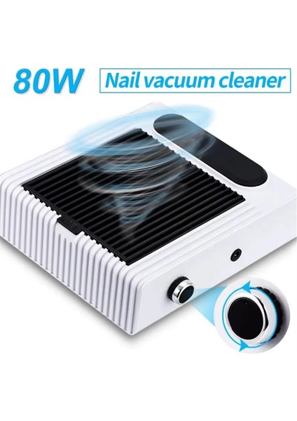 80W Güçlü Tırnak Toz Toplayıcı Manikür Tırnak Vakum Temizleyici Fitter Tırnak Toz Fanı Manikür Salon Ekipmanları Ab Fişi (Yurt Dışından) fiyatları