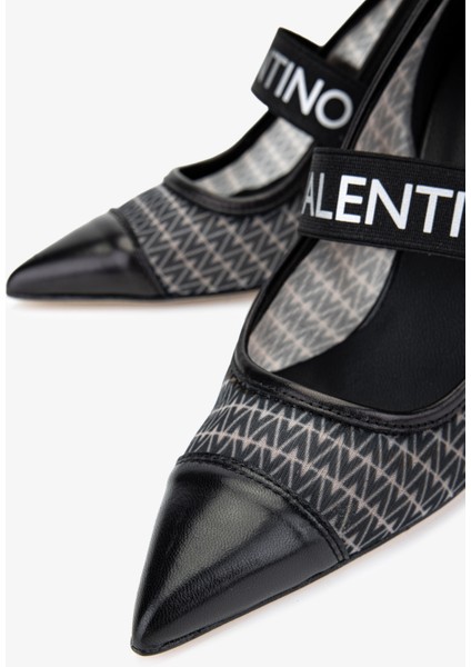 Mario Valentino Kadın Deri & Tekstil Siyah Topuklu Ayakkabı 1040 91D2531 Bn Ayk Y25 Black modelleri