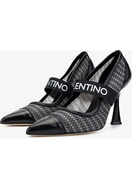 Mario Valentino Kadın Deri & Tekstil Siyah Topuklu Ayakkabı 1040 91D2531 Bn Ayk Y25 Black fırsatları