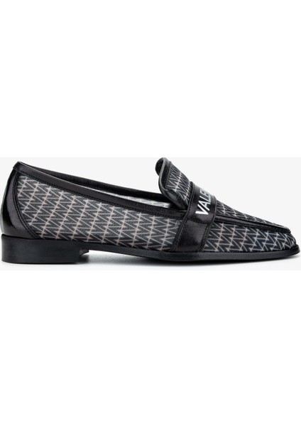 Mario Valentino Kadın Deri & Tekstil Siyah Loafer Ayakkabı 1040 91D2528 Bn Ayk Y25 Black