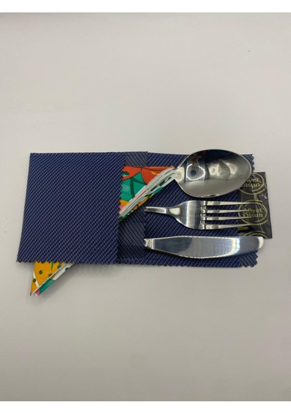 File Kumaş Yıkanabilir Çatal Bıçak Kılıfı ( 2 Adet )