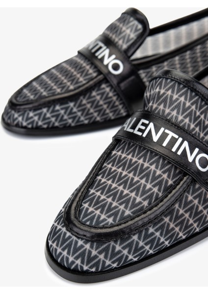 Mario Valentino Kadın Deri & Tekstil Siyah Loafer Ayakkabı 1040 91D2528 Bn Ayk Y25 Black