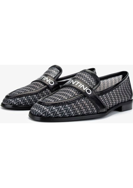Mario Valentino Kadın Deri & Tekstil Siyah Loafer Ayakkabı 1040 91D2528 Bn Ayk Y25 Black