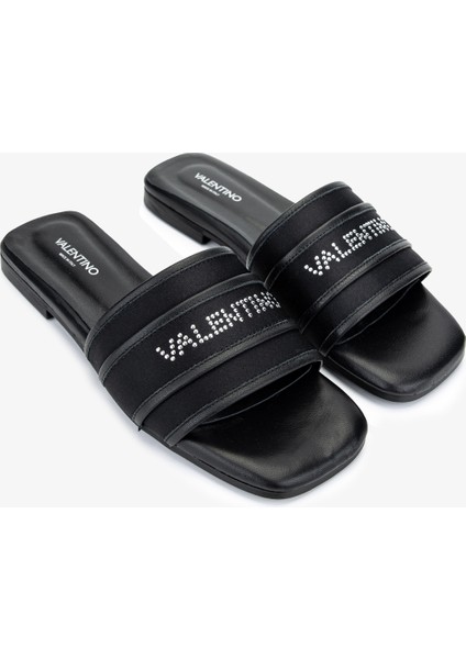 Mario Valentino Kadın Deri & Tekstil Siyah Düz Terlik 1040 91D2538 Bn Trlk Y25 Black