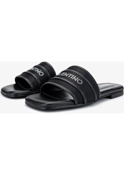 Mario Valentino Kadın Deri & Tekstil Siyah Düz Terlik 1040 91D2538 Bn Trlk Y25 Black