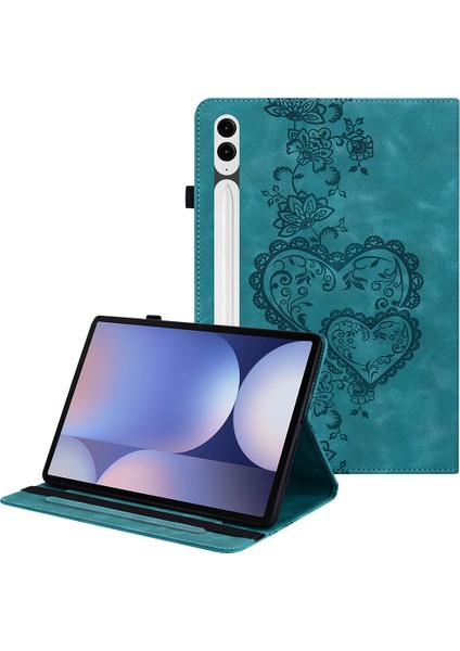 Samsung Galaxy Tab S10 Plus / S9 Fe Plus / S9 Plus Katlanabilir Stand Kart Yuvası Kalem Tutucu Tablet Kılıfı (Yurt Dışından)