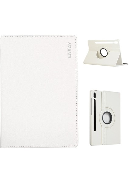 Samsung Galaxy Tab S9 Fe Plus / Galaxy Tab S9 Plus / Galaxy Tab S10 Plus Tablet Litchi Doku Pu Deri Kılıf (Yurt Dışından)