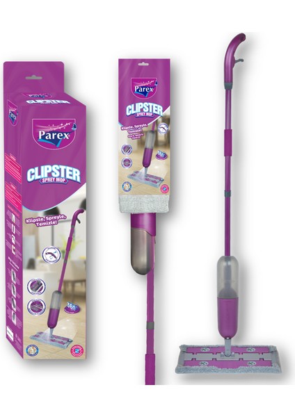 Clipster Sprey Mop Kutulu (360° Dönebilen Mop)