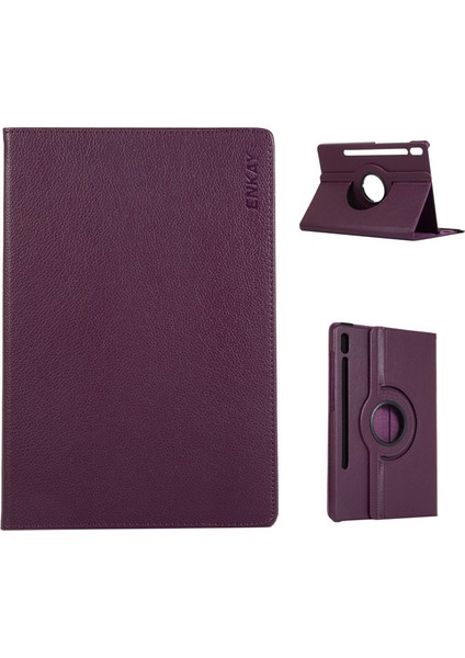 Samsung Galaxy Tab S9 Fe Plus / Galaxy Tab S9 Plus / Galaxy Tab S10 Plus Tablet Litchi Doku Pu Deri Kılıf (Yurt Dışından)