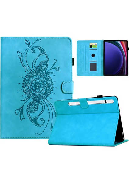 Samsung Galaxy Tab S9 / Tab S9 Fe Deri Tablet Kılıfı Kart Yuvalı (Yurt Dışından)
