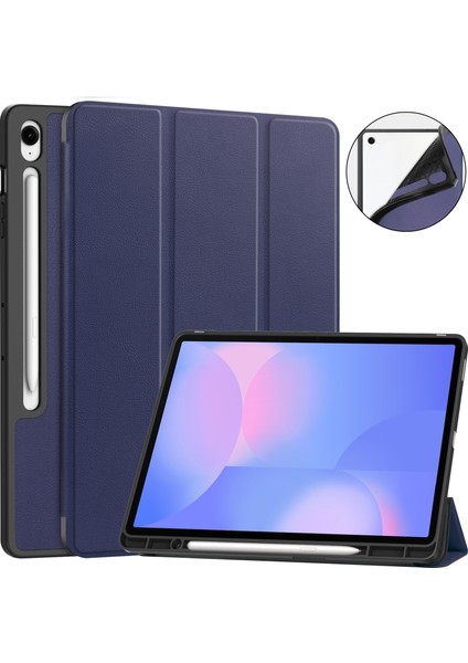 Samsung Galaxy Tab S10 Fe Plus Stand Kılıf Darbe Emici Deri Tablet Kılıfı Kalem Yuvası ile (Yurt Dışından)