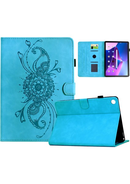 Lenovo Tab M10 Plus (3. Nesil) Deri Tablet Kılıfı Kart Yuvalı (Yurt Dışından)