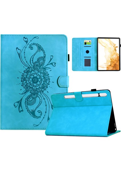 Samsung Galaxy Tab S8 X700 X706 / Tab S7 T870 T875 Deri Tablet Kılıfı Kart Yuvalı (Yurt Dışından)