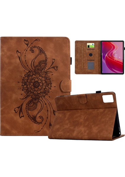 Lenovo Tab M11 Deri Tablet Kılıfı Kart Yuvalı (Yurt Dışından)