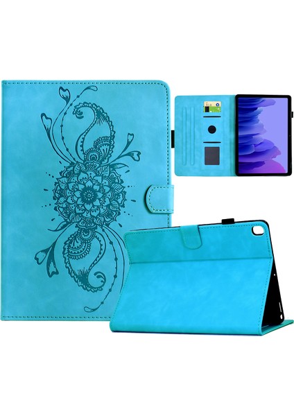 Samsung Galaxy Tab A7 10.4 (2020) T500 / T505 Deri Tablet Kılıfı Kart Yuvalı (Yurt Dışından)