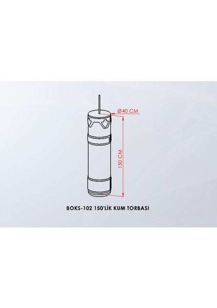 Kum Torbası 150X40CM Kırmızı Üçgen Taç fiyatları