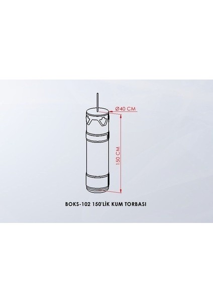 Kum Torbası 150X40CM Siyah Üçgen Taç fiyatları