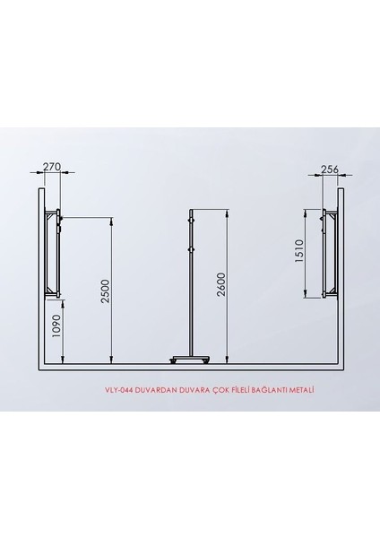 Duvardan Duvara Çok Fileli Bağlantı Metali modelleri