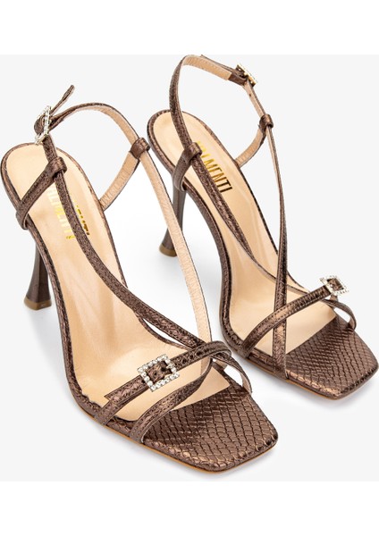 Kadın Hakiki Deri Kahverengi Topuklu Ayakkabı 1075 1523-16 Bn Ayk Y25 Bakır fiyatları