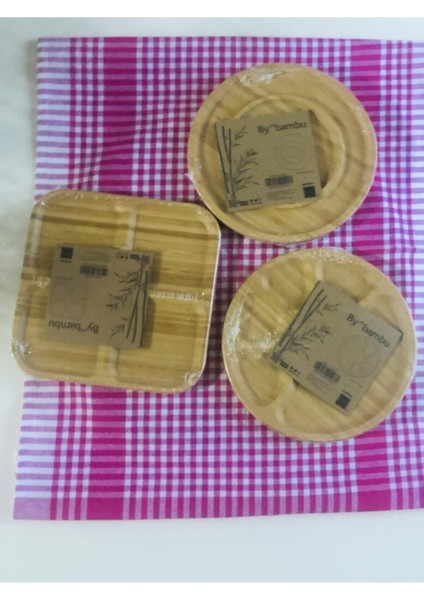 Bambu Mini Kahvaltı Seti 3'lü, Canlı Turuncu Renkli, Şık ve Hafif Tasarım