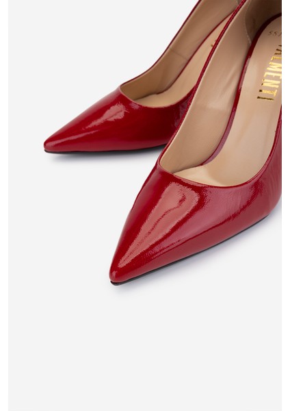 Kadın Hakiki Deri Kırmızı Topuklu Ayakkabı 492 55700 Bn Ayk Y25 Kırmızı modelleri