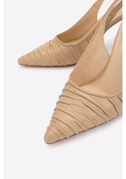 Kadın Hakiki Deri Bej Topuklu Ayakkabı 1138 2222 Bn Ayk Y25 Nude modelleri